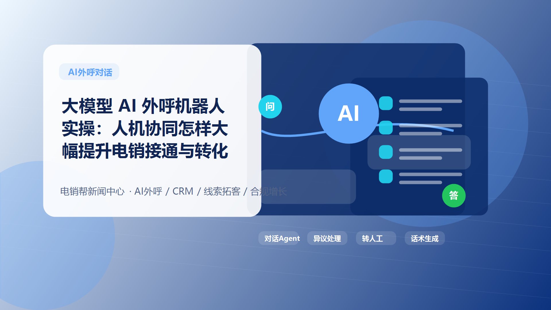 大模型 AI 外呼机器人实操：人机协同怎样大幅提升电销接通与转化新闻配图