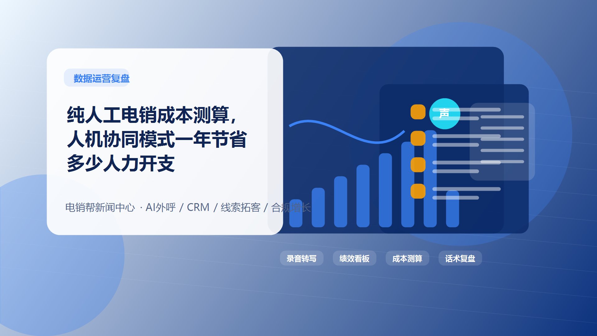 纯人工电销成本测算，人机协同模式一年节省多少人力开支新闻配图