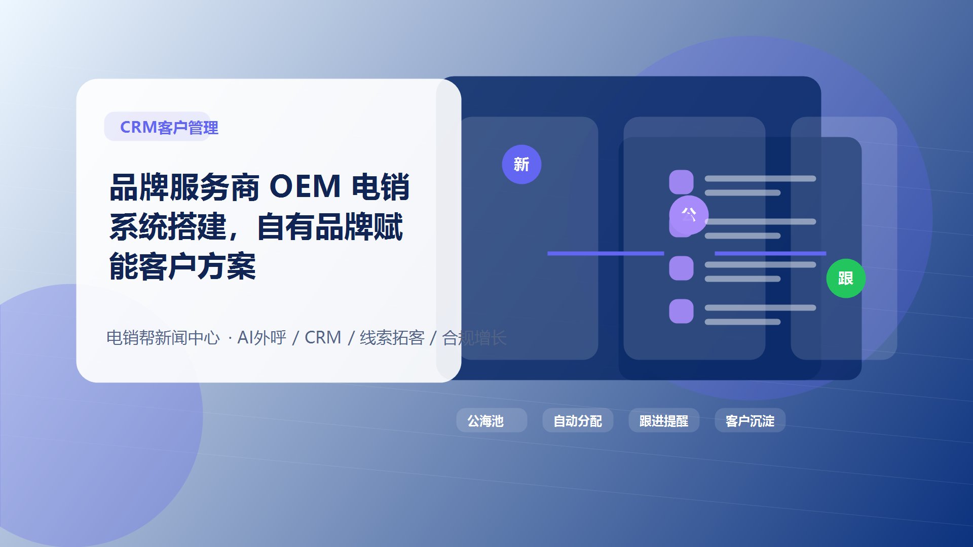 品牌服务商 OEM 电销系统搭建，自有品牌赋能客户方案新闻配图